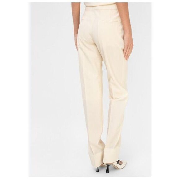 Givenchy Womens High-Waisted Slim-Fit Trousers Pants Clay Ecru FR 42 US 10 L NWT - Picture 2 of 11
